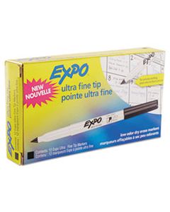 SAN1871131 LOW-ODOR DRY-ERASE MARKER, EXTRA-FINE NEEDLE TIP, BLACK, DOZEN