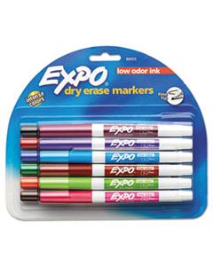 SAN86603 LOW-ODOR DRY-ERASE MARKER, FINE BULLET TIP, ASSORTED COLORS, 12/SET