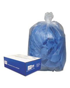 WBI385822C LINEAR LOW-DENSITY CAN LINERS, 60 GAL, 0.9 MIL, 38" X 58", CLEAR, 100/CARTON