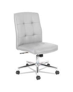 ALENT4906 SLIMLINE SWIVEL/TILT TASK CHAIR, SUPPORTS UP TO 275 LBS., WHITE SEAT/WHITE BACK, CHROME BASE