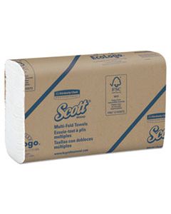 KCC37490 ESSENTIAL MULTI-FOLD TOWELS,8 X 9 2/5, WHITE, 250/PACK, 16 PACKS/CARTON