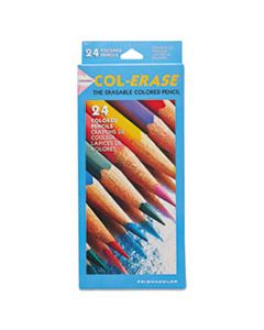 SAN20517 COL-ERASE PENCIL WITH ERASER, 0.7 MM, 2B (#1), ASSORTED LEAD/BARREL COLORS, 24/PACK