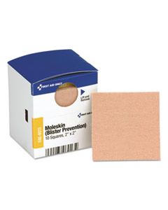 FAOFAE6013 SMARTCOMPLIANCE MOLESKIN/BLISTER PROTECTION, 2" SQUARES, 10/BOX