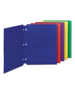 SMD87939 POLY SNAP-IN TWO-POCKET FOLDER, 11 X 8 1/2, ASSORTED, 10/PACK