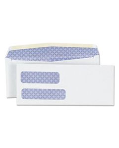 UNV36301 DOUBLE WINDOW BUSINESS ENVELOPE, #9, BLADE FLAP, GUMMED CLOSURE, 3.88 X 8.88, WHITE, 500/BOX