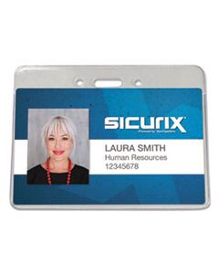 BAU47810 SICURIX PROXIMITY BADGE HOLDER, HORIZONTAL, 4W X 3H, CLEAR, 50/PACK