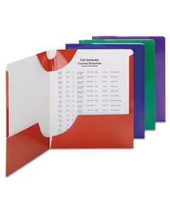 SMD87800 HIGH GLOSS LOCKIT TWO-POCKET FOLDER, 11 X 8 1/2, ASSORTED, 8/PACK