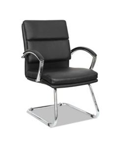 ALENR4319 ALERA NERATOLI SLIM PROFILE GUEST CHAIR, 23.5" X 27" X 37", BLACK SEAT/BLACK BACK, CHROME BASE