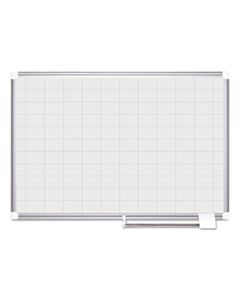 BVCMA0593830 GRID PLANNING BOARD, 48 X 36, 2 X 3 GRID, WHITE/SILVER
