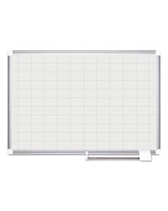 BVCMA0593830 GRID PLANNING BOARD, 48 X 36, 2 X 3 GRID, WHITE/SILVER