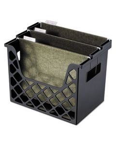 UNV08123 RECYCLED DESKTOP FILE HOLDER, PLASTIC, 13 1/4 X 8 1/2 X 9 5/8, BLACK