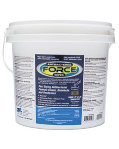 TXLL400 FORCE DISINFECTING WIPES, 8 X 6, WHITE, 900 WIPES/BUCKET, 2 BUCKETS/CARTON