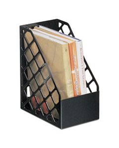 UNV08119 RECYCLED PLASTIC LARGE MAGAZINE FILE, 6 1/4 X 9 1/2 X 11 3/4, BLACK