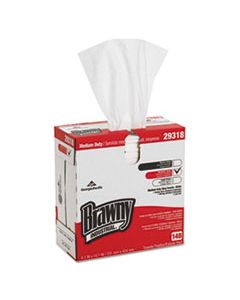 GPC29318 LIGHT WEIGHT HEF DISPOSABLE SHOP TOWELS, 9.1 X 16.7, WHITE, 148/BOX, 10/CARTON