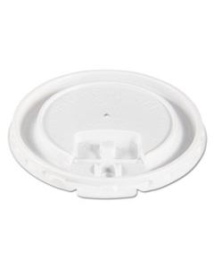 SCCDLX10R LIFT BACK AND LOCK TAB CUP LIDS FOR FOAM CUPS, FITS 10 OZ TROPHY CUPS, WHITE, 2,000/CARTON