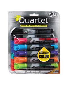 QRT500120M ENDURAGLIDEDRY ERASE MARKER, BROAD CHISEL TIP, ASSORTED COLORS, 12/SET