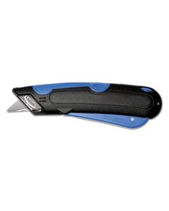 COS091524 BOX CUTTER KNIFE W/SHIELDED BLADE, BLACK/BLUE