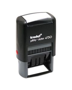 USSE4754 TRODAT ECONOMY 5-IN-1 STAMP, DATER, SELF-INKING, 1 5/8 X 1, BLUE/RED