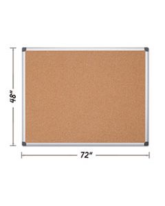 BVCCA271170 VALUE CORK BULLETIN BOARD WITH ALUMINUM FRAME, 48 X 72, NATURAL