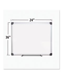 BVCCR0601170MV PORCELAIN VALUE DRY ERASE BOARD, 24 X 36, WHITE, ALUMINUM FRAME