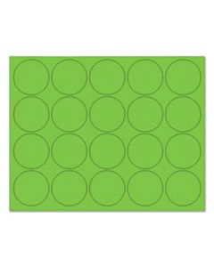 BVCFM1602 INTERCHANGEABLE MAGNETIC BOARD ACCESSORIES, CIRCLES, GREEN, 3/4", 20/PACK