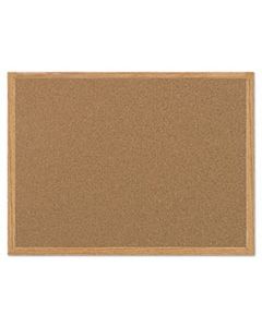 BVCMC070014231 VALUE CORK BULLETIN BOARD WITH OAK FRAME, 24 X 36, NATURAL