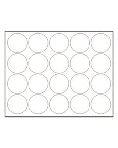 BVCFM1618 INTERCHANGEABLE MAGNETIC BOARD ACCESSORIES, CIRCLES, WHITE, 3/4", 20/PACK