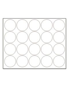 BVCFM1618 INTERCHANGEABLE MAGNETIC BOARD ACCESSORIES, CIRCLES, WHITE, 3/4", 20/PACK