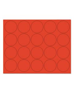BVCFM1604 INTERCHANGEABLE MAGNETIC BOARD ACCESSORIES, CIRCLES, RED, 3/4", 20/PACK