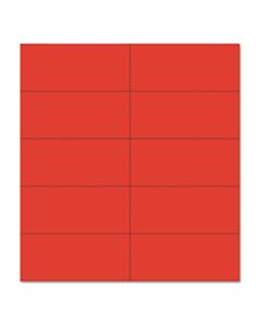 BVCFM2404 DRY ERASE MAGNETIC TAPE STRIPS, RED, 2" X 7/8", 25/PACK