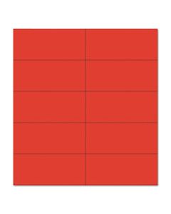 BVCFM2404 DRY ERASE MAGNETIC TAPE STRIPS, RED, 2" X 7/8", 25/PACK