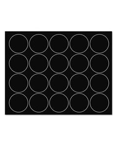 BVCFM1605 INTERCHANGEABLE MAGNETIC BOARD ACCESSORIES, CIRCLES, BLACK, 3/4", 20/PACK