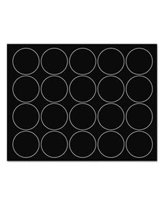 BVCFM1605 INTERCHANGEABLE MAGNETIC BOARD ACCESSORIES, CIRCLES, BLACK, 3/4", 20/PACK