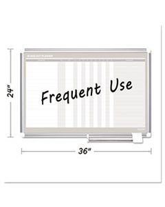 BVCGA01110830 IN-OUT MAGNETIC DRY ERASE BOARD, 36X24, SILVER FRAME