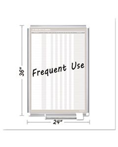 BVCGA02109830 IN-OUT MAGNETIC DRY ERASE BOARD, 24X36, SILVER FRAME