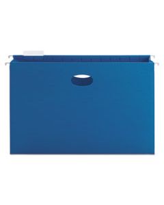 SMD64370 HANGING POCKETS WITH FULL-HEIGHT GUSSET, LEGAL SIZE, 1/5-CUT TAB, SKY BLUE, 25/BOX