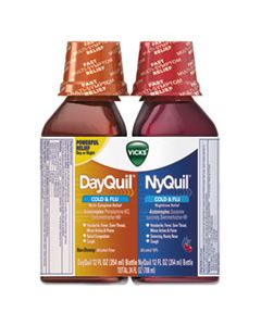 PGC01479PK DAYQUIL/NYQUIL COLD & FLU LIQUID COMBO PACK, 12 OZ DAY, 12 OZ NIGHT