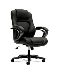 BSXVL402EN11 HVL402 SERIES EXECUTIVE HIGH-BACK CHAIR, SUPPORTS UP TO 250 LBS., BLACK SEAT/BLACK BACK, BLACK BASE