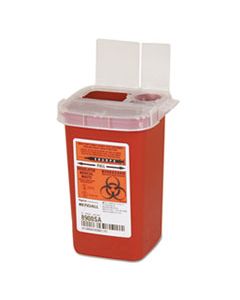CVDSR1Q100900 SHARPS CONTAINERS, POLYPROPYLENE, 1/4 GAL, RED