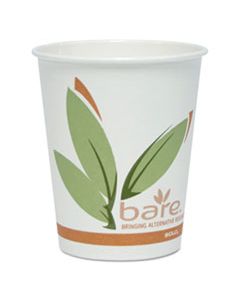 SCCOF10RCJ8484 BARE BY SOLO ECO-FORWARD RECYCLED CONTENT PCF HOT CUPS, 10 OZ, GREEN/WHITE/BEIGE, 300/CARTON