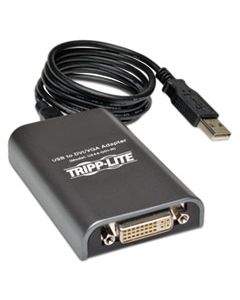 TRPU244001R USB 2.0 TO DVI/VGA EXTERNAL MULTI-MONITOR VIDEO CARD, 128 MB SDRAM