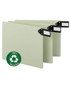 SMD61757 100% REC X-WIDE ET PRESSBOARD GUIDES, BLANK, HORIZONTAL METAL TAB, LETTER, 50/BX