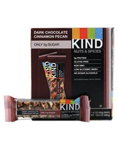 KND17852 NUTS AND SPICES BAR, DARK CHOCOLATE CINNAMON PECAN, 1.4 OZ, 12/BOX
