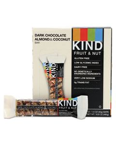 KND19987 FRUIT AND NUT BARS, DARK CHOCOLATE ALMOND & COCONUT, 1.4 OZ BAR, 12/BOX