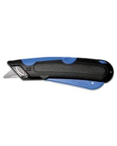 COS091508 EASYCUT CUTTER KNIFE W/SELF-RETRACTING SAFETY-TIPPED BLADE, BLACK/BLUE