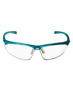 MMM117350000020 REFINE 201 SAFETY GLASSES, HALF-FRAME, CLEAR ANTIFOG LENS, TEAL FRAME