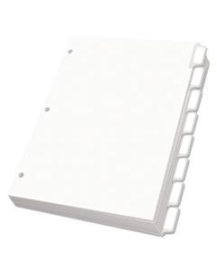 OXF11316 CUSTOM LABEL TAB DIVIDERS WITH SELF-ADHESIVE TAB LABELS, 8-TAB, 11 X 8.5, WHITE, 25 SETS