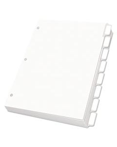 OXF11315 CUSTOM LABEL TAB DIVIDERS WITH SELF-ADHESIVE TAB LABELS, 8-TAB, 11 X 8.5, WHITE, 5 SETS