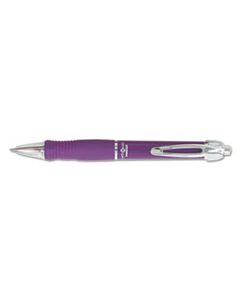 ZEB42680 GR8 RETRACTABLE GEL PEN, MEDIUM 0.7MM, VIOLET INK, VIOLET/SILVER BARREL, DOZEN