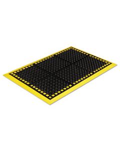 CWNWS4E24YE SAFEWALK WORKSTATIONS ANTI-FATIGUE DRAINAGE MAT, 40 X 124, BLACK/YELLOW